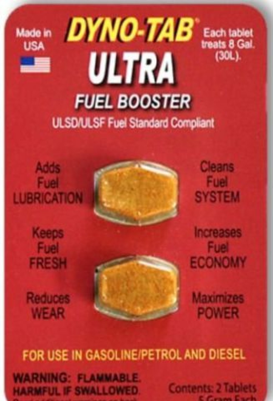 Fuel & Oil Treatment *  | Dyno Tab Dyno-Tab 45727 Ultra Fuel Booster 2 Tab Card