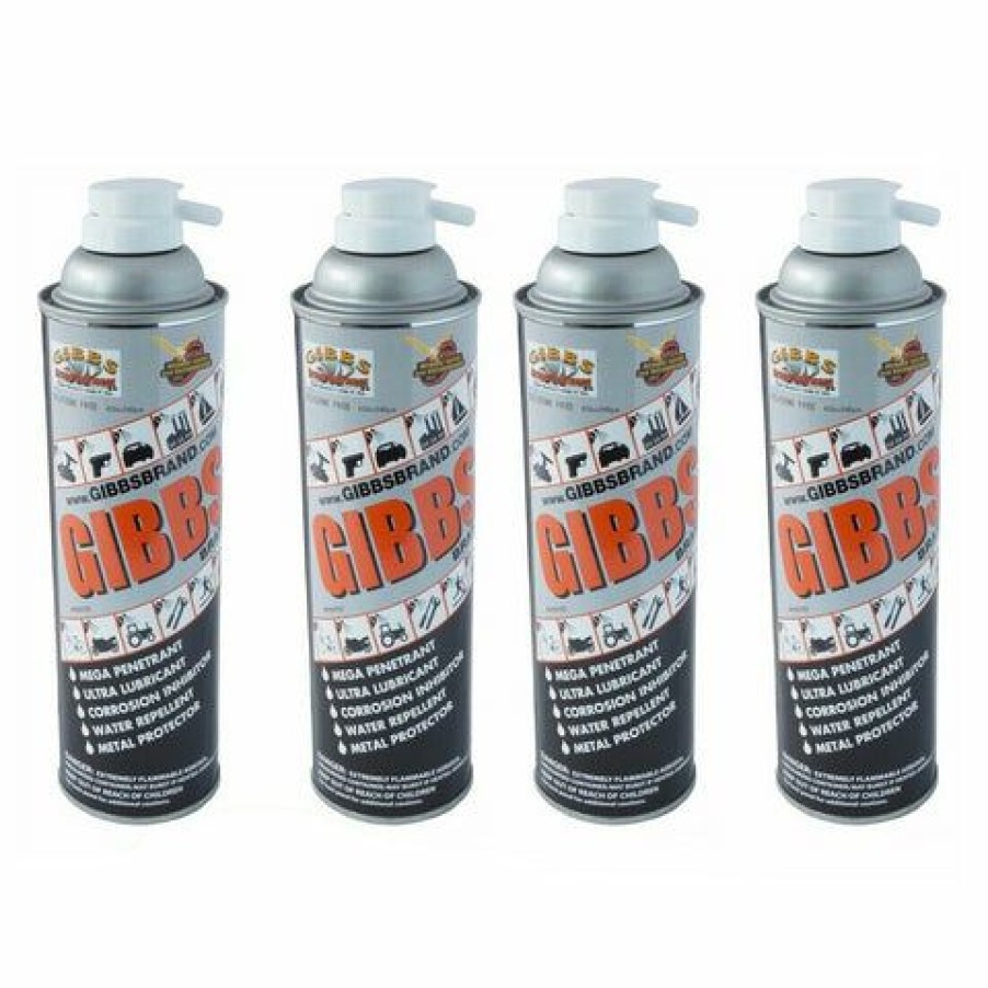 Lubricants *  | Gibbs Brand Lubricant, Penetrant, Water Repellent, 12 Oz Spray Can, Set Of 4