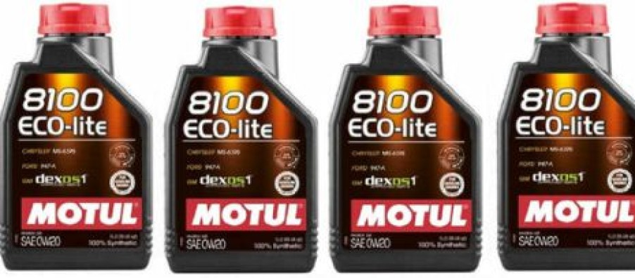 Lubricants *  | Motul 108534 Set Of 4 8100 Eco-Lite 0W-20 Motor Oil 1-Liter Bottles