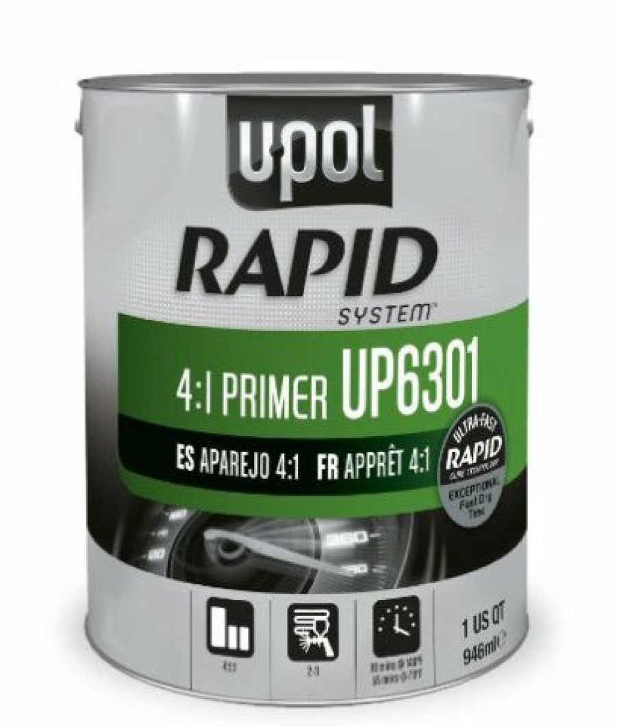 Truck Bed Liner Kits & Products *  | U-Pol 6301 Rapid System Primer, Gray, 1 Quart Tin Upol