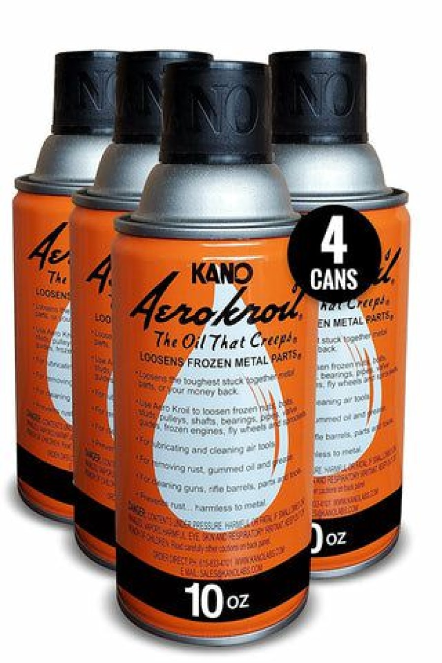 Lubricants *  | Kano Kroil Penetrating Oil (Aerokroil), 10 Oz. Aerosol, Pack Of 4