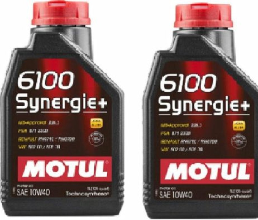 Lubricants *  | Motul 108646 Set Of 2 6100 Synergie+ 10W-40 Motor Oil 1-Liter Bottles