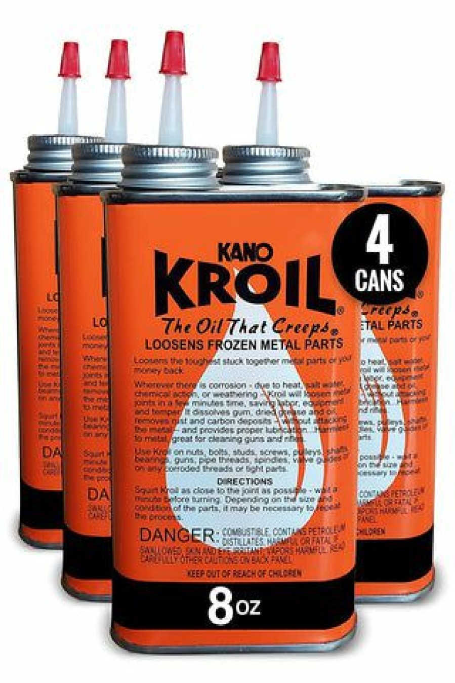 Fuel & Oil Treatment *  | Kano Kroil Penetrating Oil, 8 Ounce Liquid, Pack Of 4