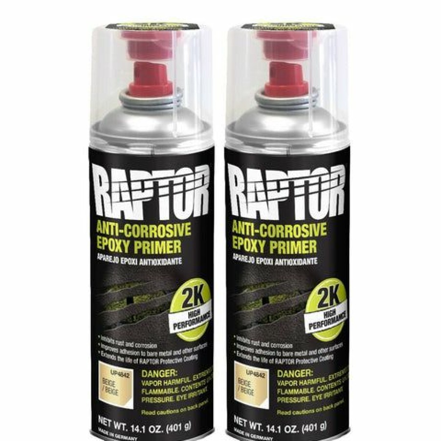 Truck Bed Liner Kits & Products *  | U-Pol Raptor 2K Aerosol Anti-Corrosive Epoxy Primer-Beige2Pk