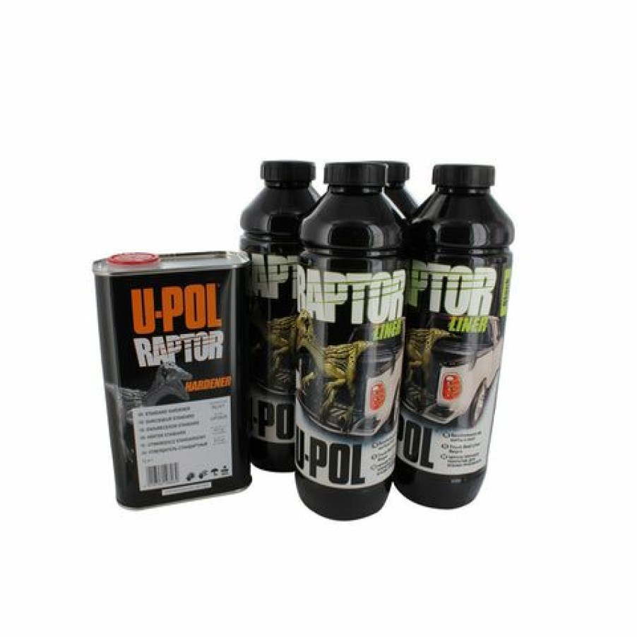 Truck Bed Liner Kits & Products *  | U-Pol Products 0820 Raptor Black Truck Bed Liner Kit 4 Liter Upol