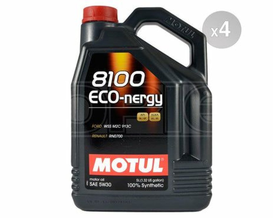 Lubricants *  | Motul Usa 8100 Eco-Nergy 5W30 Motor Oil 5L Case Of 4 P/N 102898-4