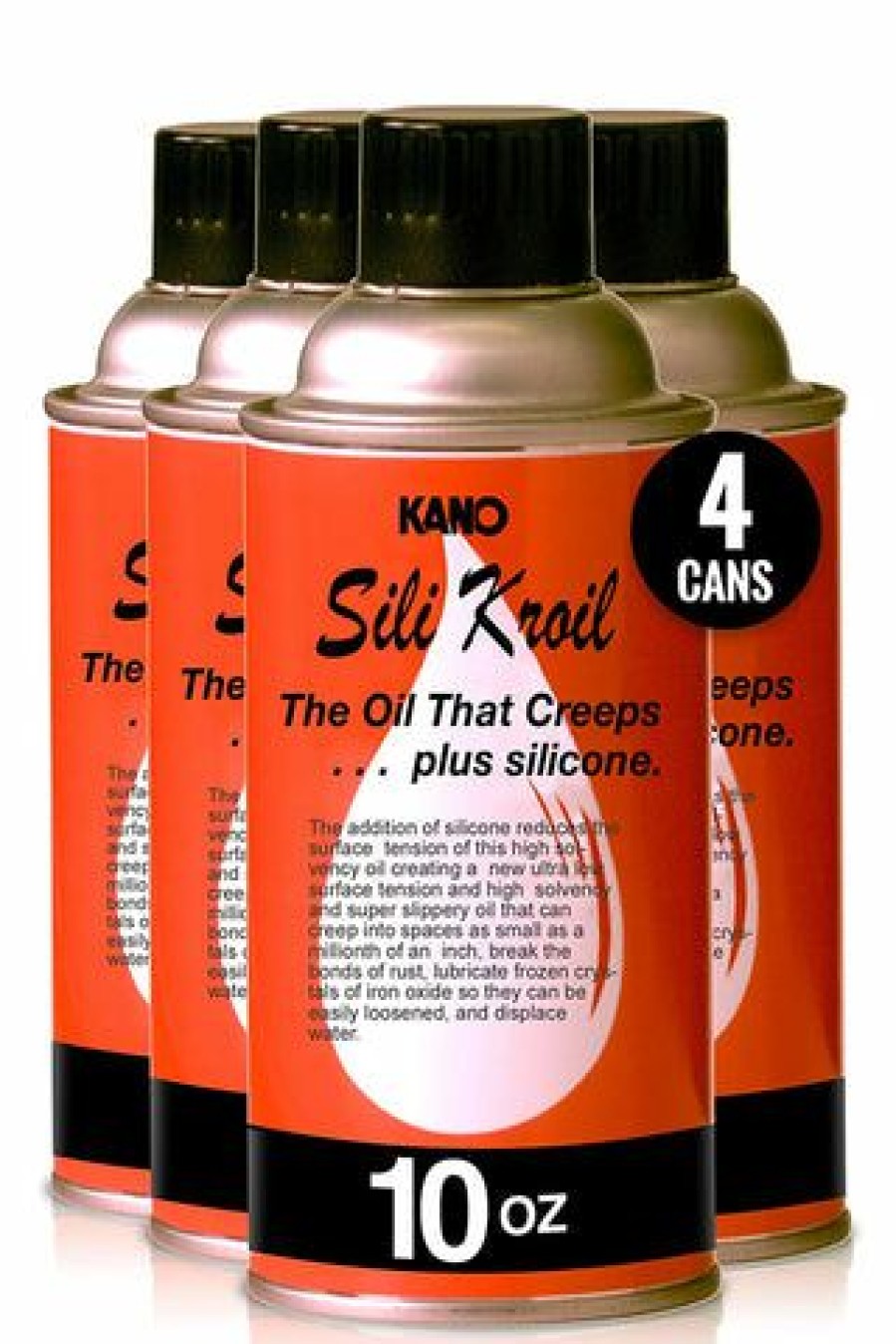 Fuel & Oil Treatment *  | Kano Kroil Penetrating Oil With Silicone (Silikroil), 10 Oz. Aerosol, Pack Of 4