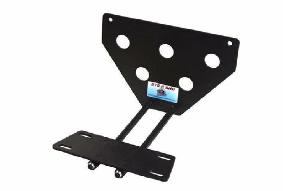 Auto Parts *  | Sto N Sho Sto-N-Sho 85B Removable Front License Plate Bracket, Black Aluminum