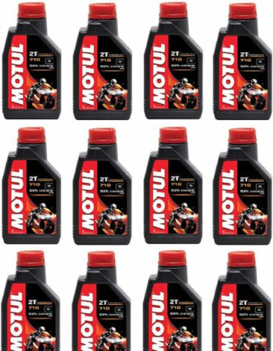 Lubricants *  | Motul 104034 Set Of 12 710 2T Motor Oil 1-Liter Bottles