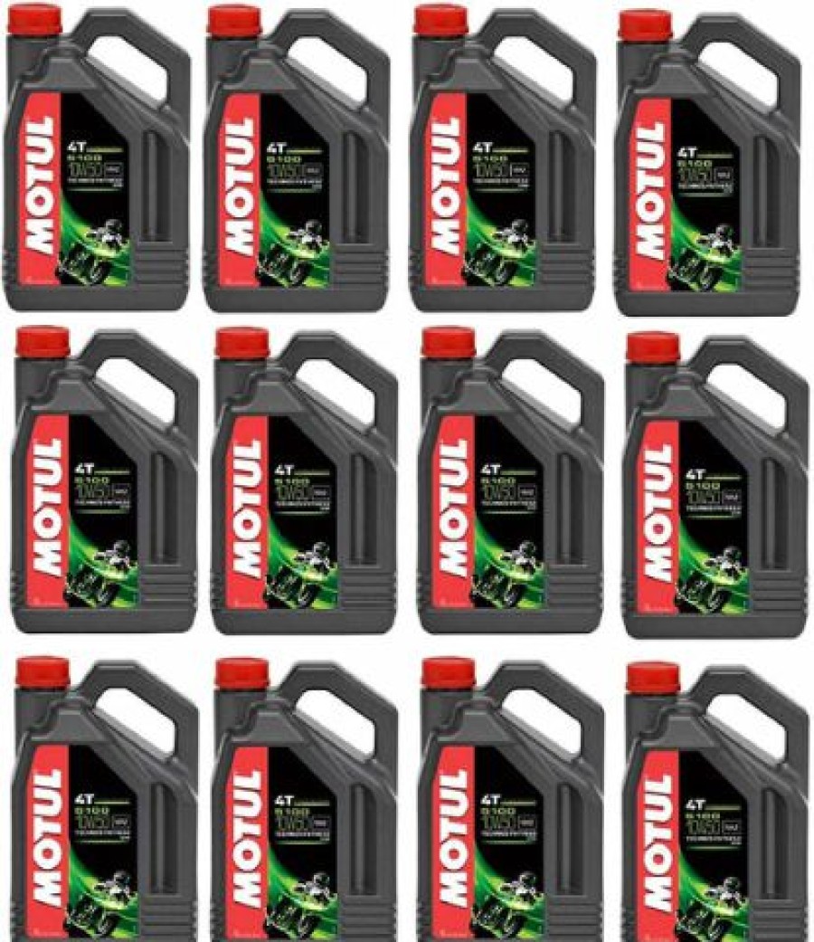 Lubricants *  | Motul 104076 Set Of 12 5100 4T 10W-50 Motor Oil 1-Gallon Bottles