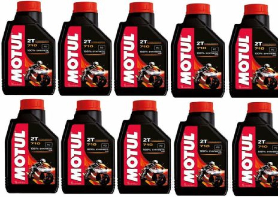 Lubricants *  | Motul 104034 Set Of 10 710 2T Motor Oil 1-Liter Bottles