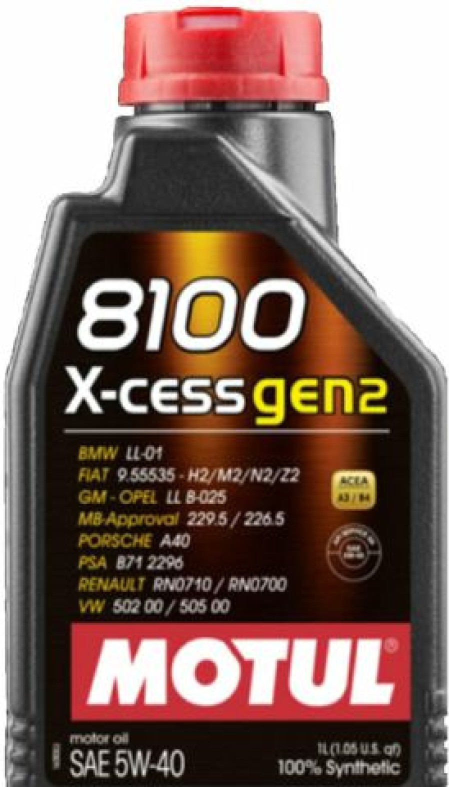 Lubricants *  | Motul 109774 8100 X-Cess Gen2 5W-40 Motor Oil 1-Liter Bottle